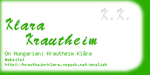 klara krautheim business card